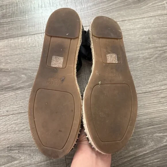 Eileen Fisher Lala Leather Espadrille Flat Black Ankle Strap Women Size 8.5 - Picture 7 of 8